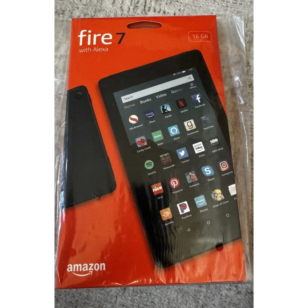 NIB AMAZON FIRE 7 W/ALEXA (9TH GEN) 16 GB BLACK — FAST FREE SHIP!! 💨💨💨